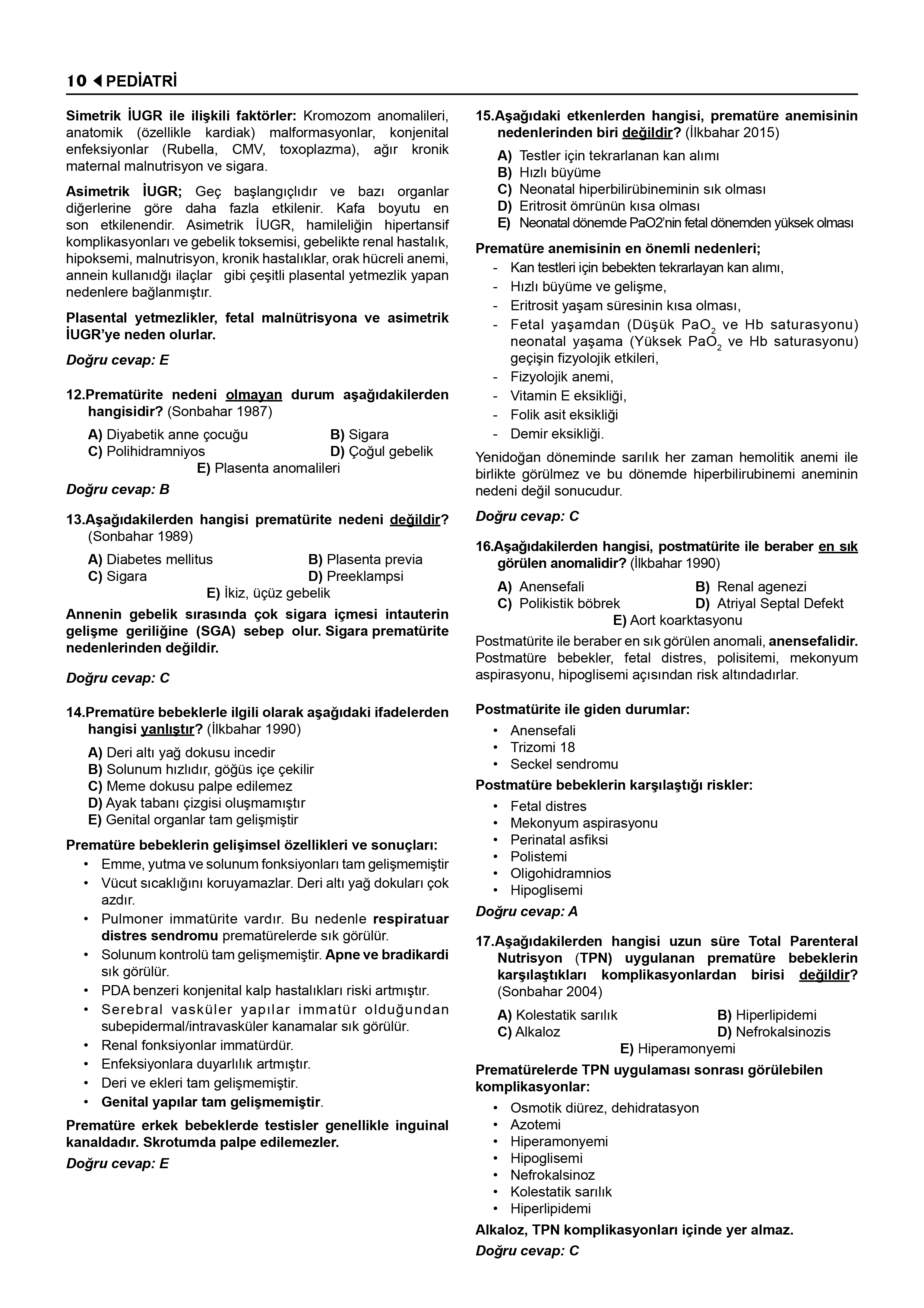 Prospektus TTS ( 12.Baskı ) Pediatri